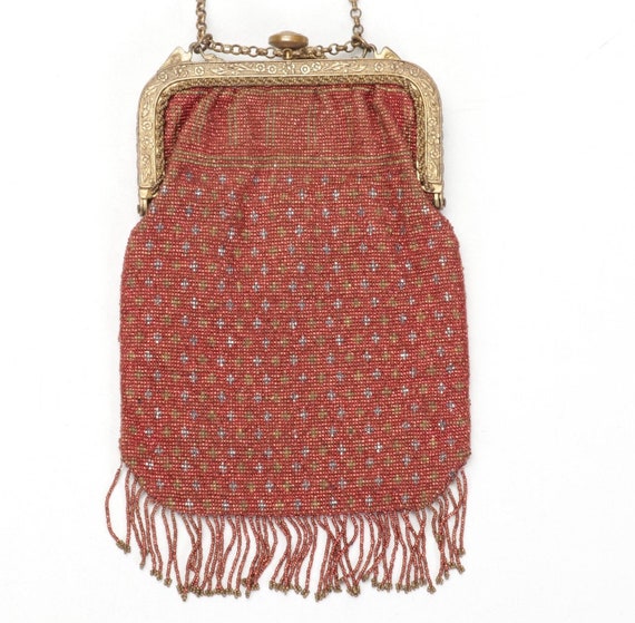 Vintage Beaded Purse, Made in France - image 2