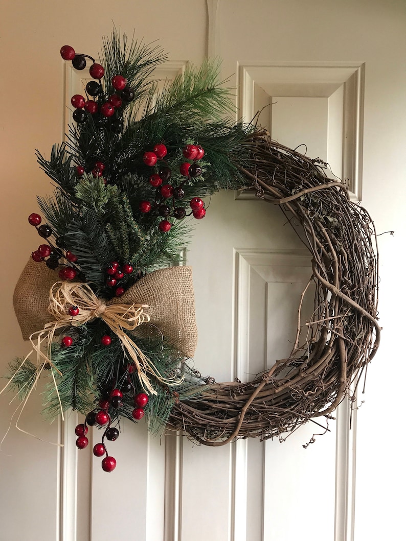 Rustic Christmas Twig Wreath