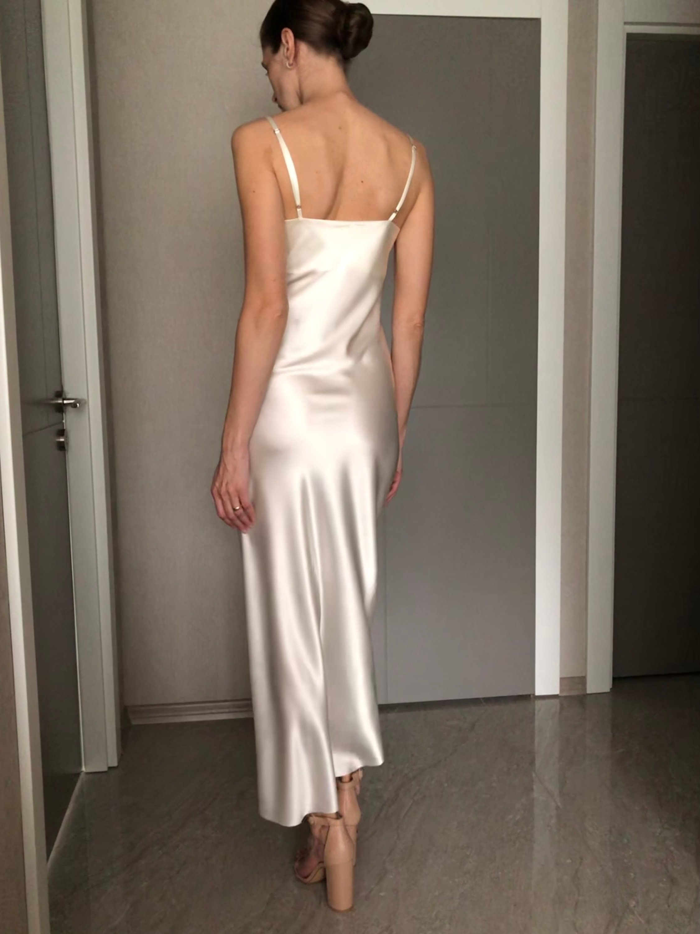 full length silk slip