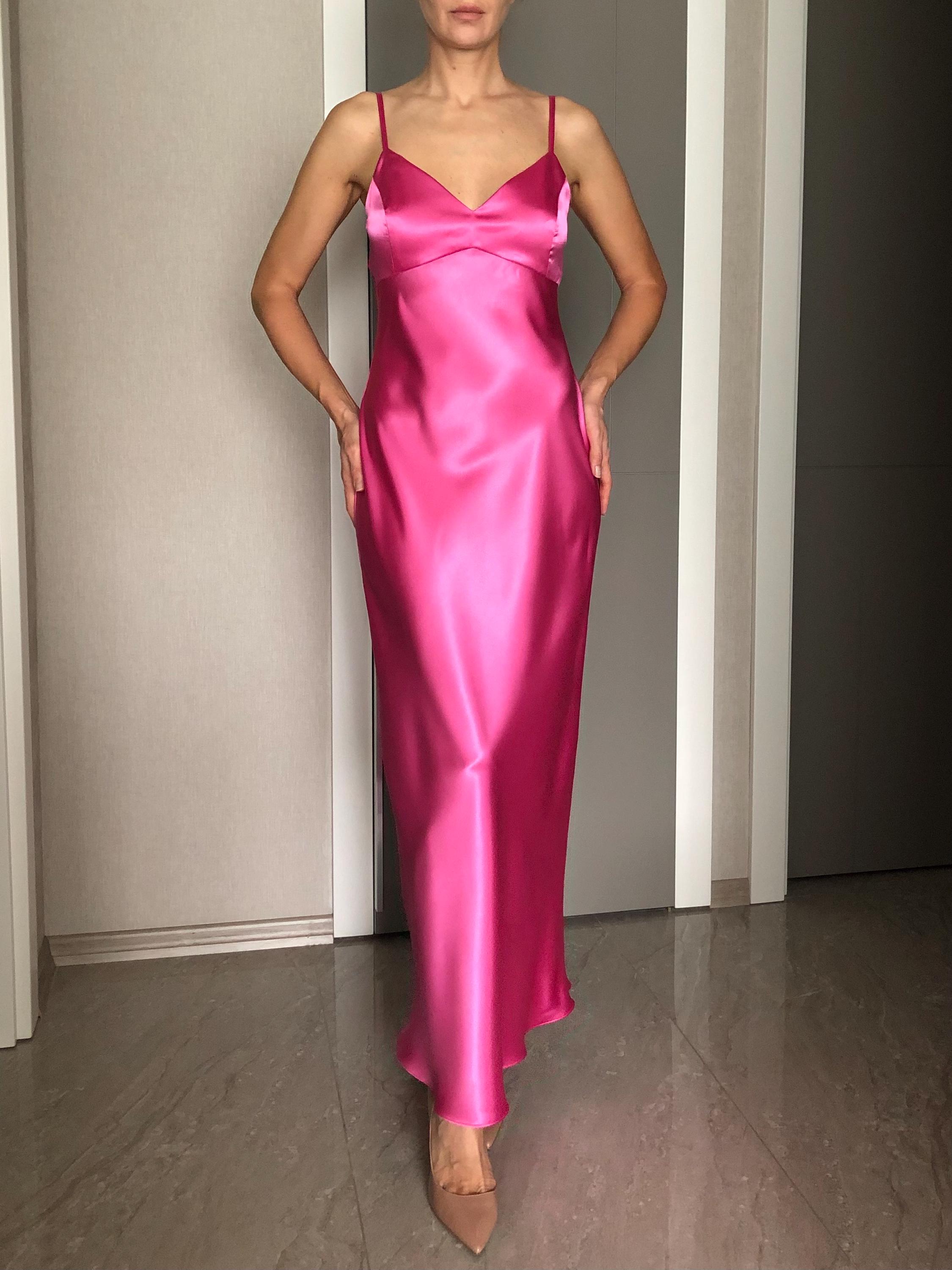 pink silk cami dress Viktor&Rolf Pink Multi-Layered Silk Lace Cami Dress