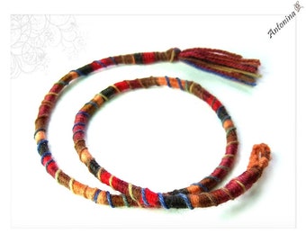 Dreadwrap Rood Gewenste kleuren Natuurlijke tinten Herfst Chakra Aarde Goa Haarvlecht Hippie Extensie Gepersonaliseerde Decoratieve Enkele Strand Vlecht