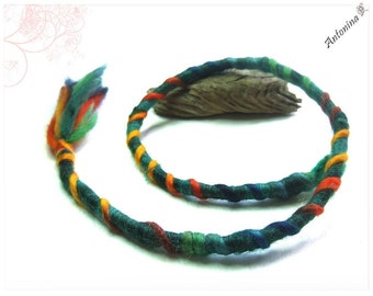 Haarwrap benzine groene regenboog dread wrap chakra dreadlocks goa vlecht extensie boho dread sieraden vlecht in één streng