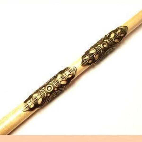 Filigree Dread Jewelry 2 Tubes antique bronze Kauri Dreadtubes bronze tubes Dread jewelry Dread beads Tubes Dread spirals