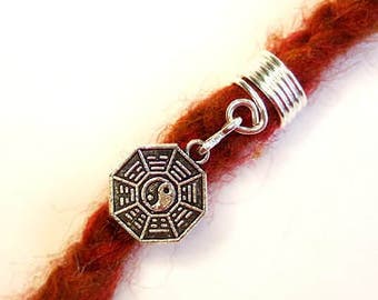 Yin Yang dreadlock jewelry pendant metal bead dread spiral pendant as desired dreads dread jewelry Daoism earrings