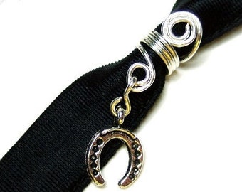 Horseshoe Lucky Dread Jewelry Pendant Dread Bead Metal Dreadlocks Jewelry Dread Jewelry Dread Spirals Earrings