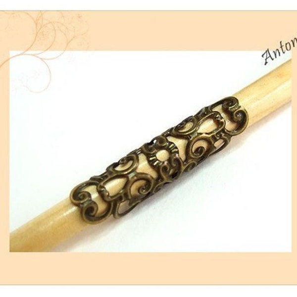 Filgrane Dreadtube bronze Dread jewelry metal bead bronze-colored tubes Tribal Dreadbeads Dread jewelry Dread spirals