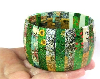 Bangle Painting Easter Woman Impressionism Special Gift Wife Wife Girlfriend Sister Engagement Paper Art Jewelry