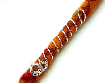 Metal spiral braid or dreadlock ring bead push hair onto the braid or dread wrap dread jewelry dread bead gift dreadhead