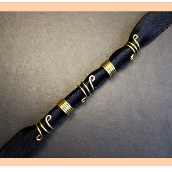 Set of 5 Dreadbeads Metal Dread Jewelry bronze Dreadlocks Jewelry silver brass dread beads Tribal wire Dreads set gold spirals