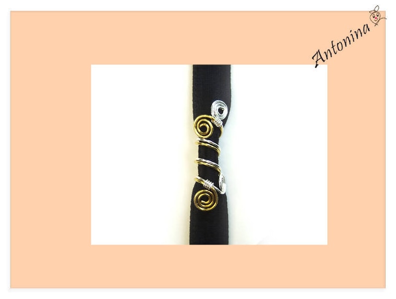 Metal Dread Beads Spirals Double Silver or Gold Dreadlocks Dread Jewelry Tribal Dread Jewelry Dreads