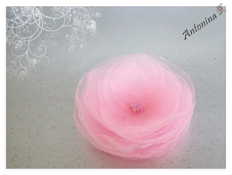 gift wife Christmas Brooch hair blossom color choice favorite color lapel hair accessory red blue green brown poppy blossom flower flower
