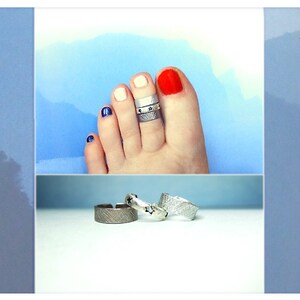 Toe ring turquoise silver black gold bronze brown blue pink bridal band foot ring men ring toe colored colorful foot gift foot jewelry hippie image 9