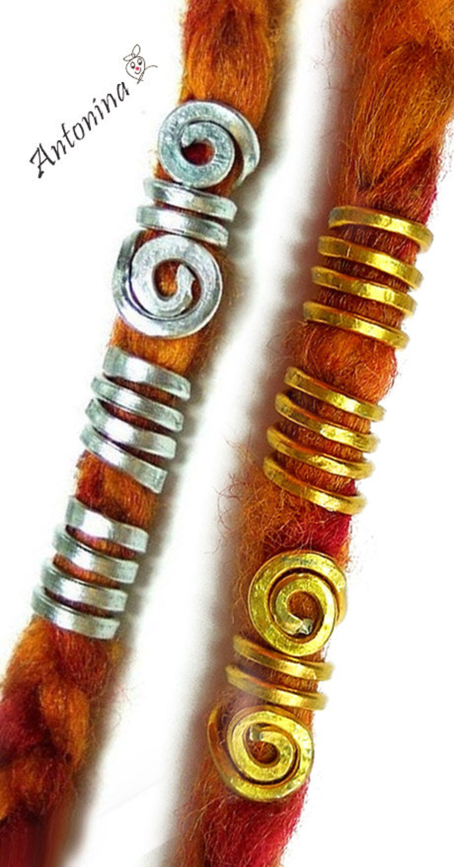 Set of 3 Dread Jewelry Men Viking Beads Dreadlocks Metal Man Etsy