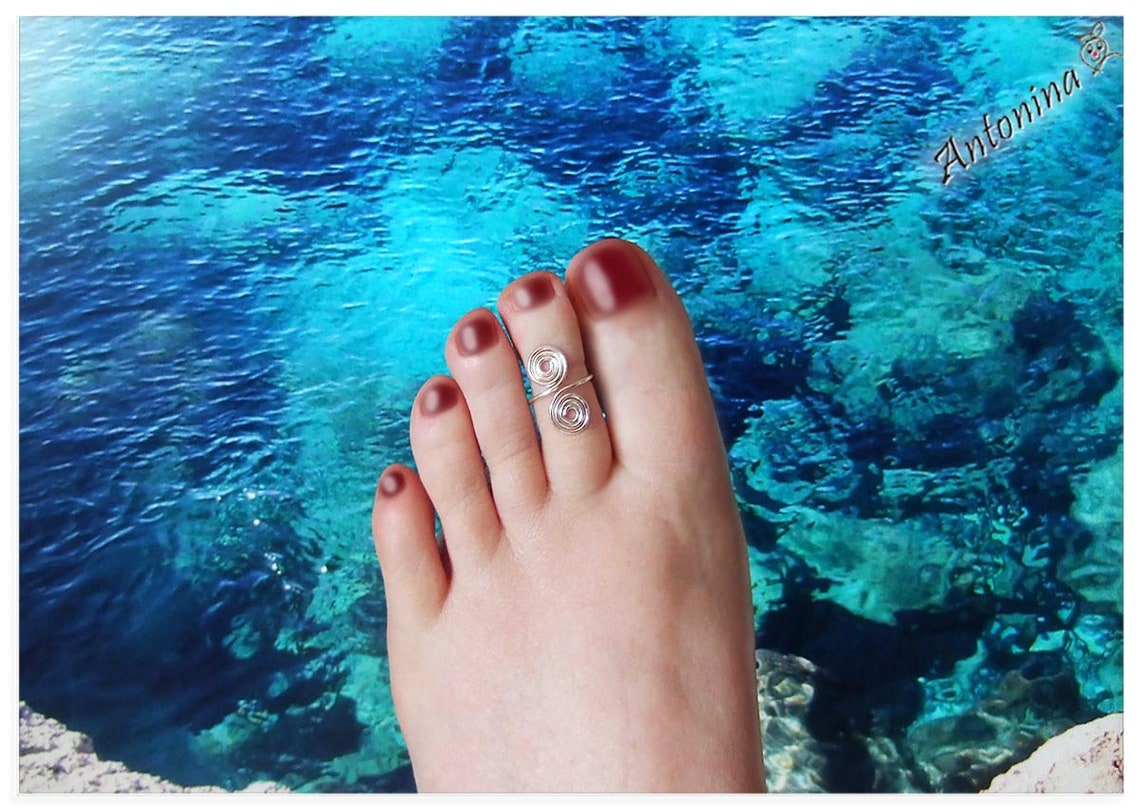 Toe Ring Bride Gift Wife Foot Ring Toe Ring Toe Brass Silver Etsy