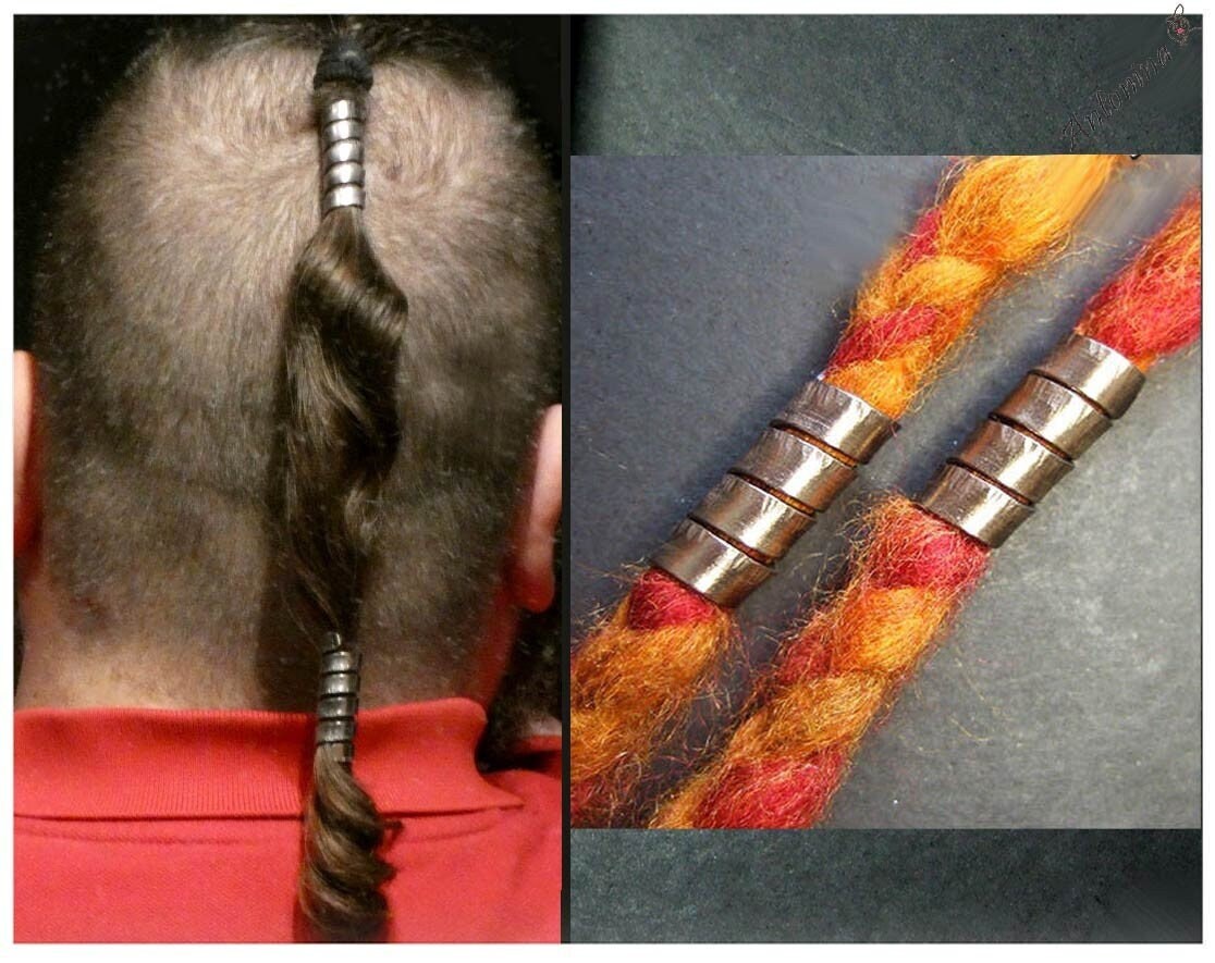 Turquoise Beads Dreadlocks, Loc Hair Accessories, Hair Jewelry, 2 Viking  Jewelry, Boho Festival Spiral Celtic Cuff, Loc Beads, Beard Beads 