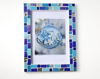 MOSAIC FRAME Small picture frame with glass mosaic tiles Bridesmaid gift New house gift