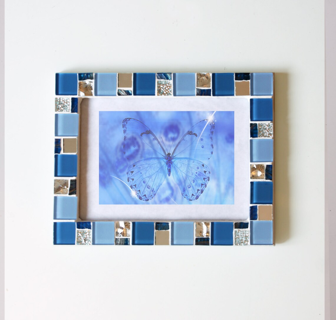 Blue frame set 5x7 frame 8x12 frame Mosaic frame set Etsy