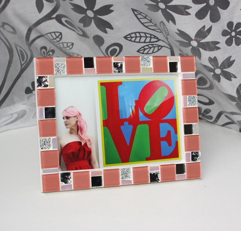 5x7 frame Mosaic photo frame Multicolor frame Photo Etsy