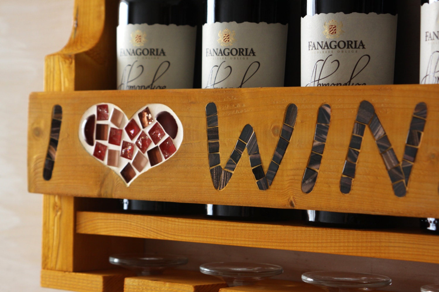 Personalized wine rack Rustic wine rack Wooden wine rack Etsy