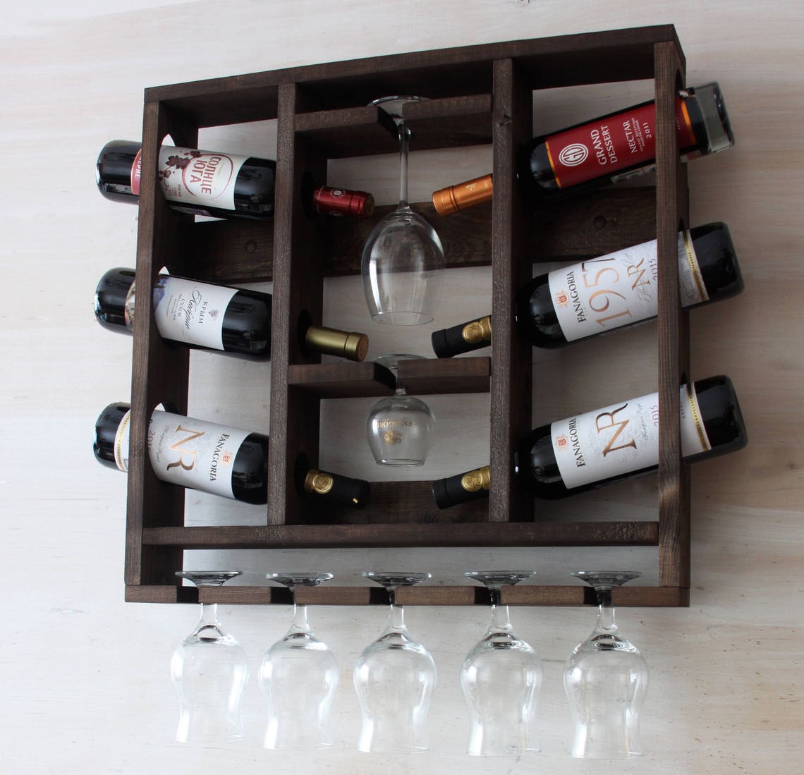 Estante de vino / Estante de vino de madera / Estante de Etsy