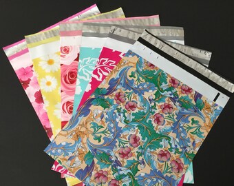100 Assorted Designer Poly Mailers 10x13 Pink Red Hibiscus Etsy
