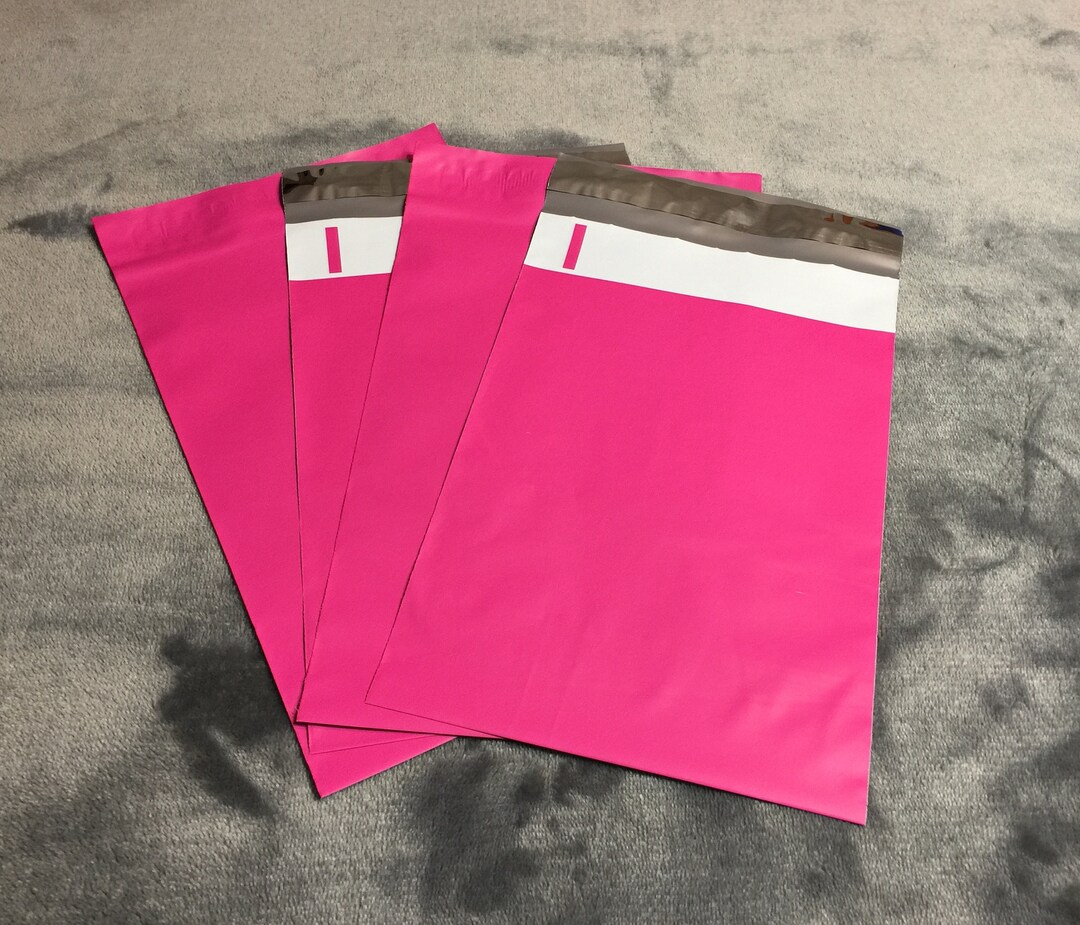 100 6x9 BRIGHT PINK Poly Mailers Self Sealing Colored Etsy