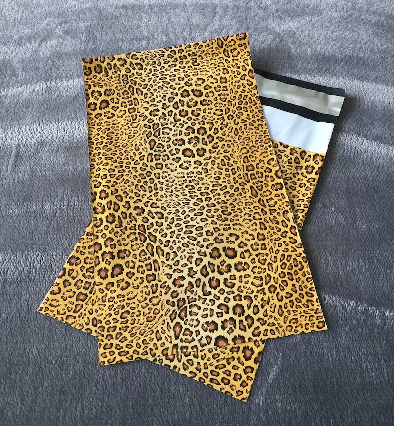 100 6x9 LEOPARD Poly Mailers Self Sealing Envelopes Shipping - Etsy