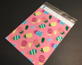 25 Designer 10x13 EASTER PINEAPPLE Poly Mailers Envelopes Shipping Bags Spring