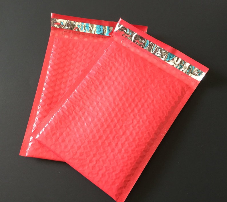 25 6x9 RED Bubble Mailers Size 0 Padded Self Sealing Shipping Etsy