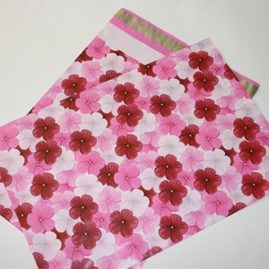 100 Assorted Designer Poly Mailers 10x13 Pink Red Hibiscus Roses Yellow Daisies Flowers Envelopes Shipping Bags Spring Mother's Day image 4