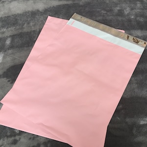25 9x12 淡いピンク ポリメーラー セルフシール封筒 配送バッグ