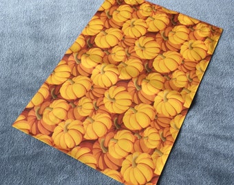 50 Designer PUMPKIN Poly Mailers 10x13 Envelopes Shipping Bags Fall Halloween