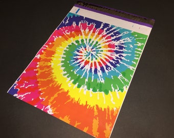 50 Designer 10x13 TIE DYE Rainbow Poly Mailers Envelopes Shipping Bags