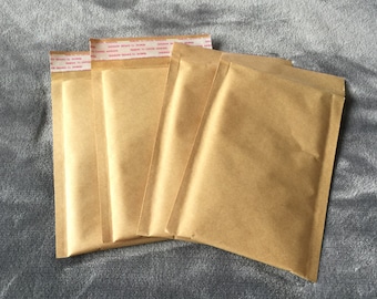 50 4x8 Extra Lightweight Light Brown Kraft Bubble Mailers Self Sealing Padded Envelopes