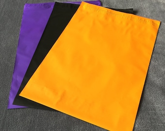 30 10x13 Halloween Mix Solid Colored Poly Mailers  Purple Orange Black Self Sealing Envelopes