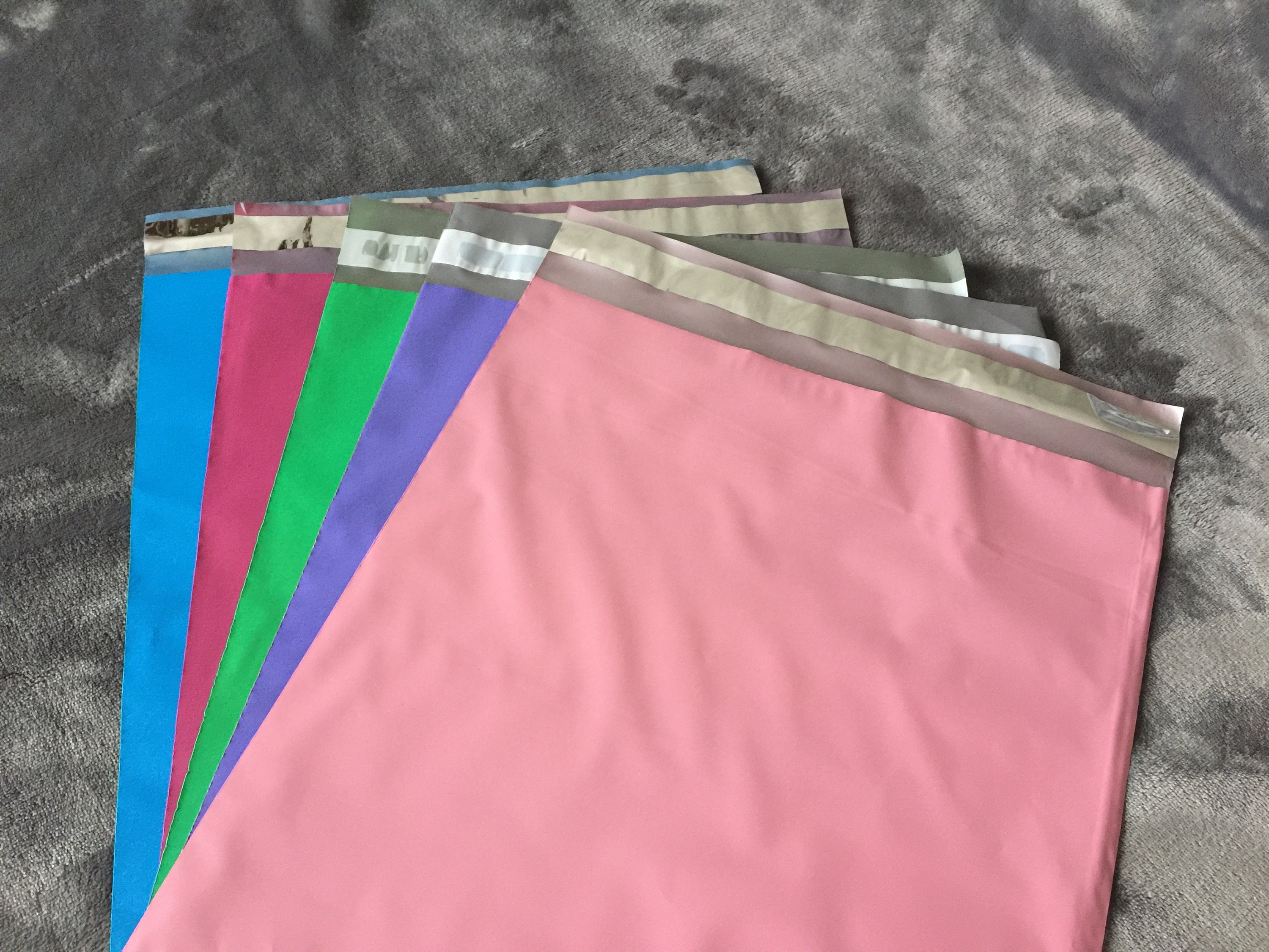 50 12x15.5 Assorted Poly Mailers Raspberry Pastel Purple Pale | Etsy
