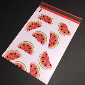 25 Designer WATERMELON Poly Mailers 10x13 Envelopes Shipping Bags