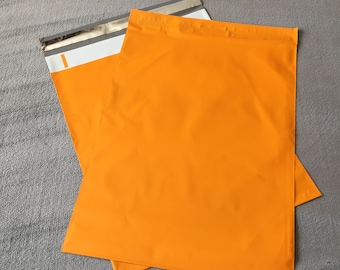 100 10x13 BRIGHT ORANGE Poly Mailers Self Sealing Colored Envelopes Shipping Bags Spring Easter