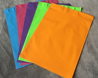 50 10x13 Poly Mailers  Purple Magenta Blue Neon Green Orange Colored Self Sealing Envelopes Easter Spring