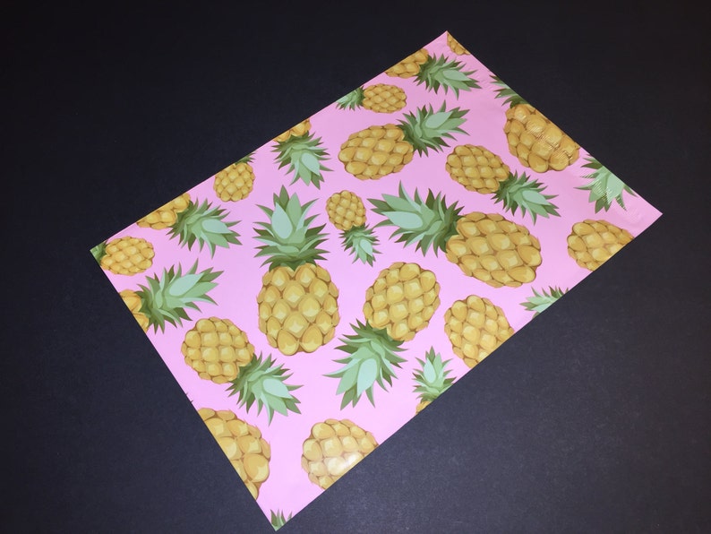 50 Designer PINEAPPLE Poly Mailers 10x13 Envelopes Shipping Bags image 1