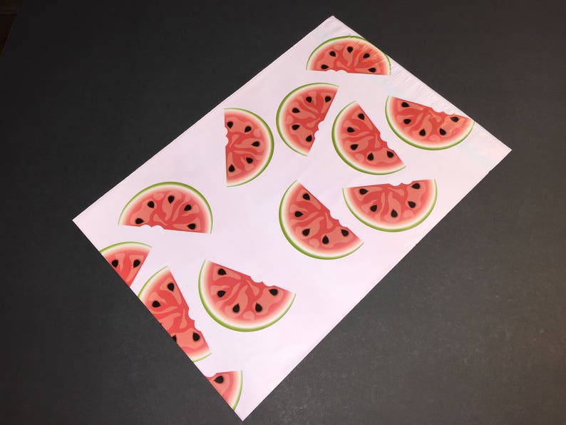 50 10x13 Fruit Combo CITRUS WATERMELON Pumpkin and PINEAPPLE Poly Mailers Self Sealing Envelopes image 3