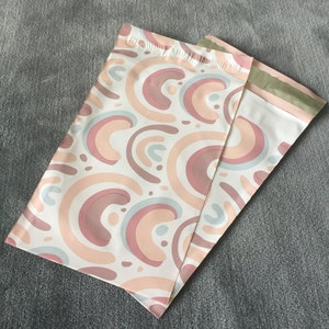 50 6x9  Pastel BOHO RAINBOWS Poly Mailers Envelopes Shipping Bags
