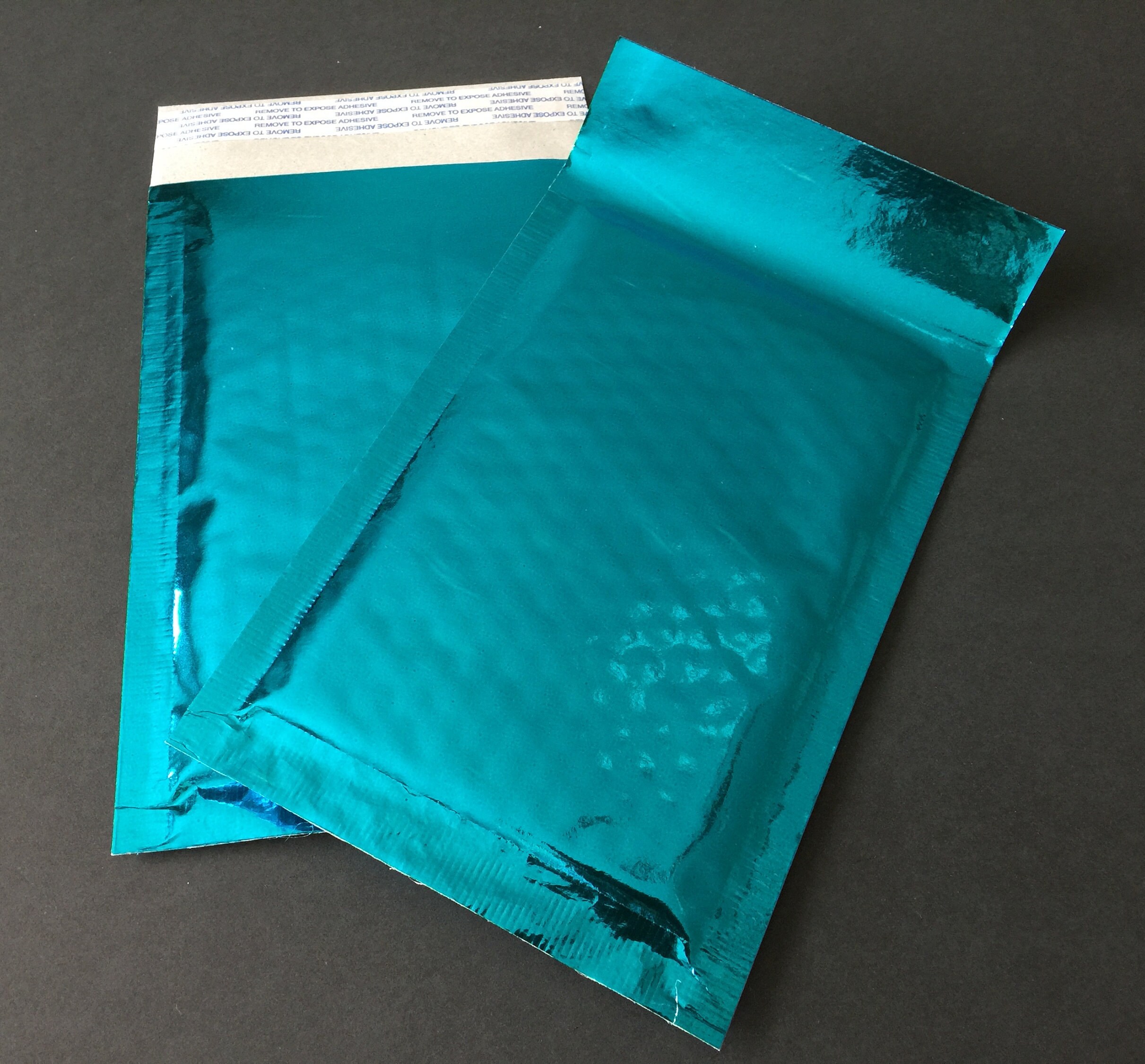 35 4x8 TEAL Metallic Bubble Mailers Size 000 Self Sealing Etsy