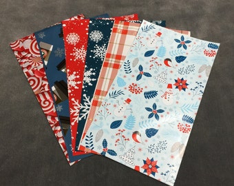 50 Assorted 6x9 Christmas Poly Mailers Plaid Cups Candy Cane Snowman Envelopes