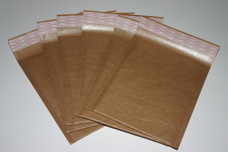 20 Eco Friendly Size 0 6x9 Brown Kraft Bubble Mailers Self Etsy