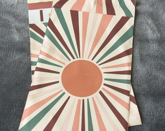 50 6x9  Pastel BOHO SUN Poly Mailers Envelopes Shipping Bags Vintage