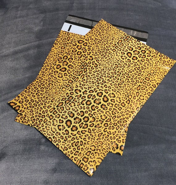 leopard print poly mailers