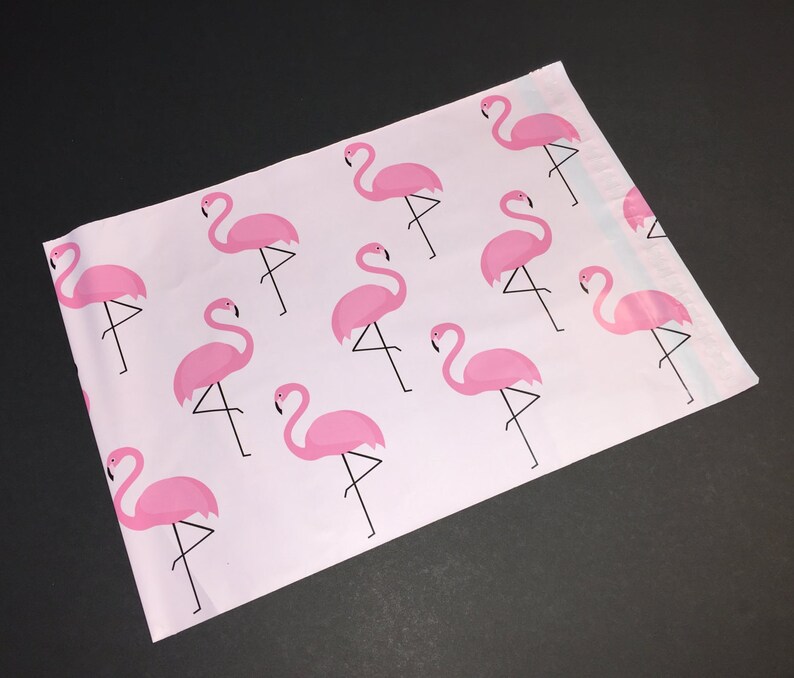 25 Designer FLAMINGO Poly Mailers 10x13 Envelopes Shipping Etsy