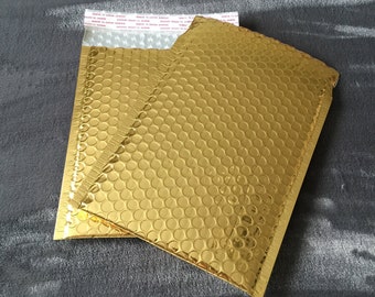 40 6x9 GOLD  Extra Sturdy Poly Bubble Mailers Size 0 Self Sealing Shipping Envelopes Wedding Christmas
