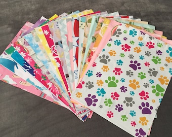 100 ASSORTED 10x13 Poly Mailer Cactus Llama Sloth Paws Owls Butterflies Citrus Pineapple Flags Sunflowers Envelopes Shipping Bags